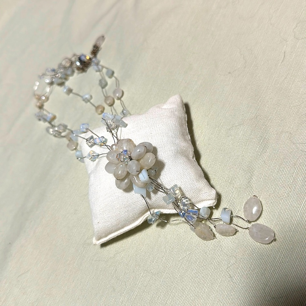 Novica Thai quartzite/pearl necklace